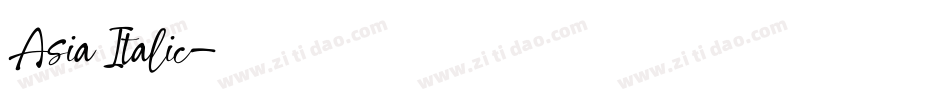 Asia Italic字体转换